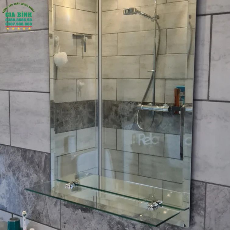 Gương phòng tắm treo tường hình chữ nhật mã PT01