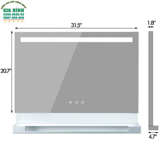 Gương trang điểm treo tường mã TĐ05