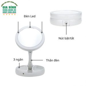 Gương để bàn có kèm khay đựng đồ mã DB08