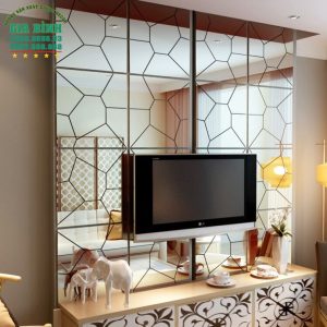 Gương dán tường 3D Acrylic họa tiết hình học đồ họa mã DT03