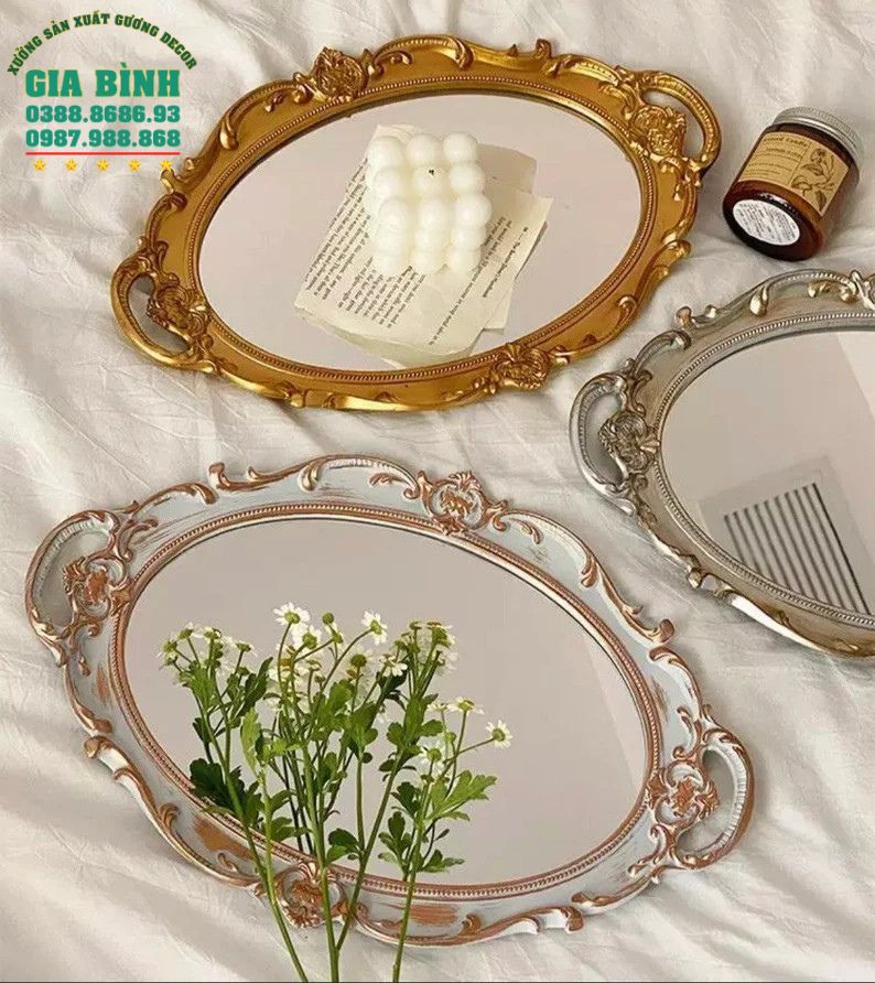 Gương trang trí vintage phong cách Châu Âu mã TT07