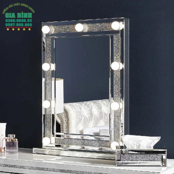 Gương trang điểm hình chữ nhật có đèn mã TĐ07