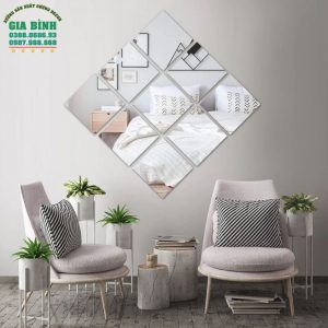 Gương dán tường thiết kế hình vuông đơn giản mã DT09
