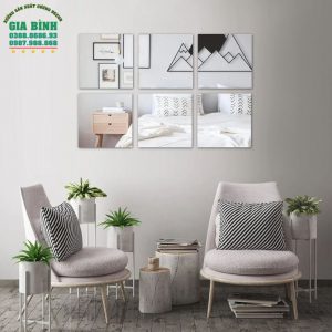 Gương dán tường thiết kế hình vuông đơn giản mã DT09