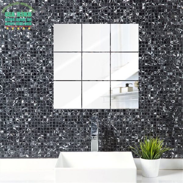 Gương dán tường thiết kế hình vuông đơn giản mã DT09