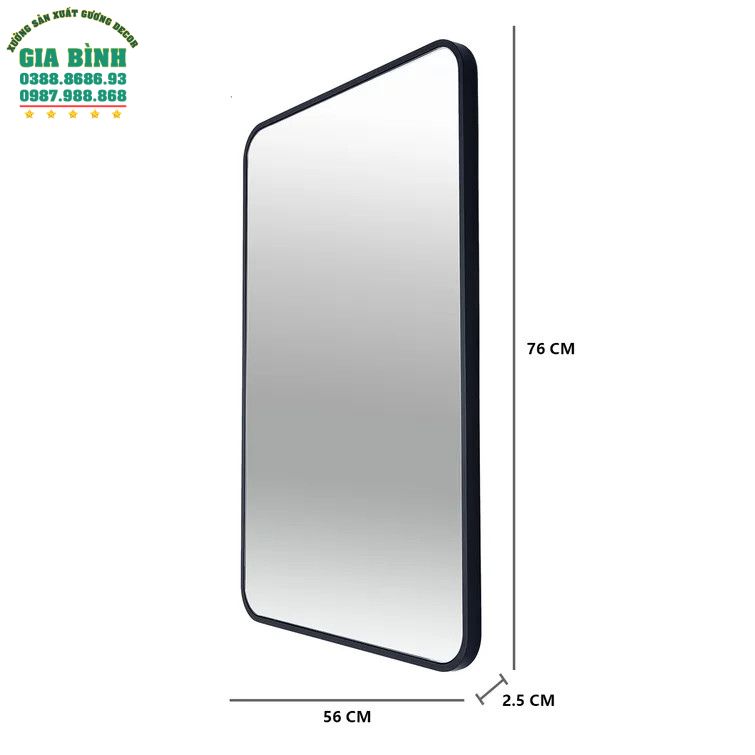 Gương trang điểm gỗ hình chữ nhật Jakayla mã TĐ11