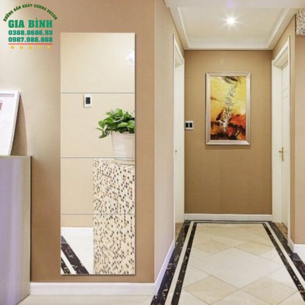 Gương dán tường thiết kế hình vuông đơn giản mã DT09
