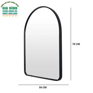 Gương trang điểm hình vòm khung kim loại mã TĐ15