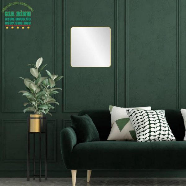 Gương trang điểm kim loại hình vuông mã TĐ13