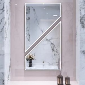 Gương dán tường gồm hai mảnh kính ghép lại độc đáo mã DT01