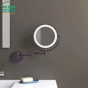 Gương dán tường hình tròn có đèn led mã DT12