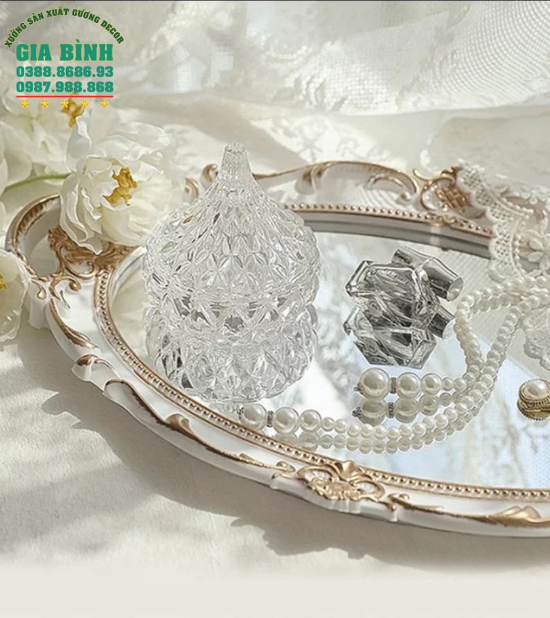 Gương trang trí vintage phong cách Châu Âu mã TT07