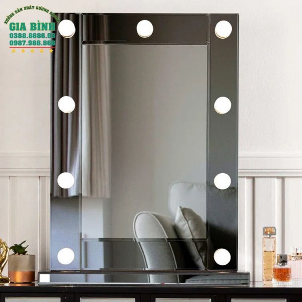 Gương trang điểm hình chữ nhật có đèn mã TĐ07