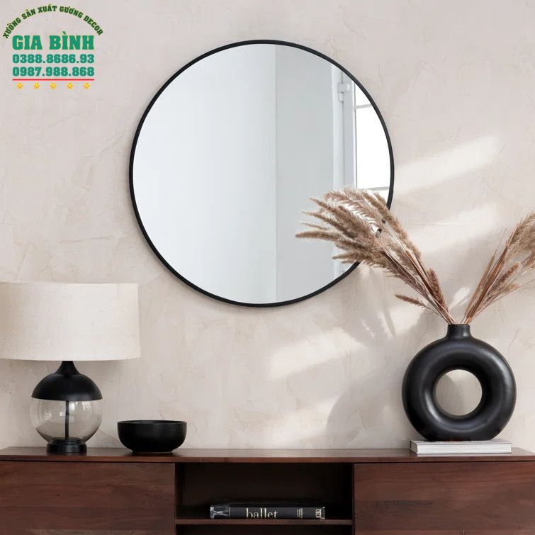 Gương trang điểm kim loại tròn Amaliya mã TĐ09