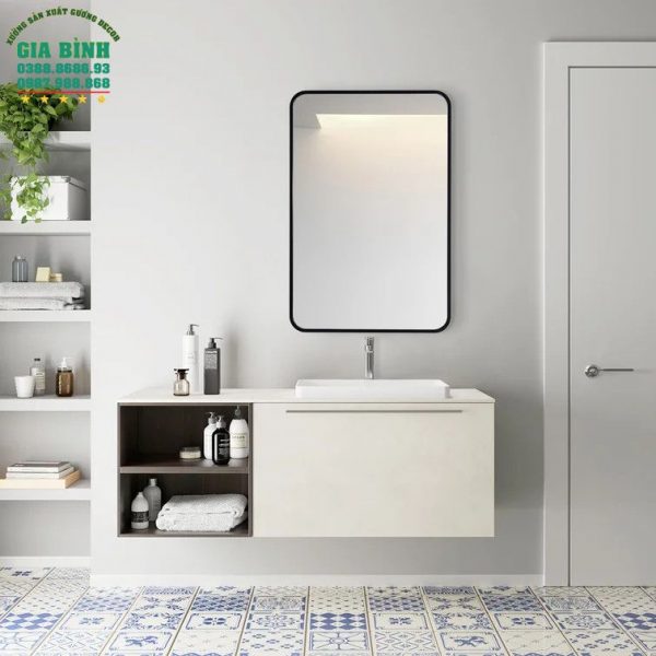 Gương trang điểm gỗ hình chữ nhật Jakayla mã TĐ11
