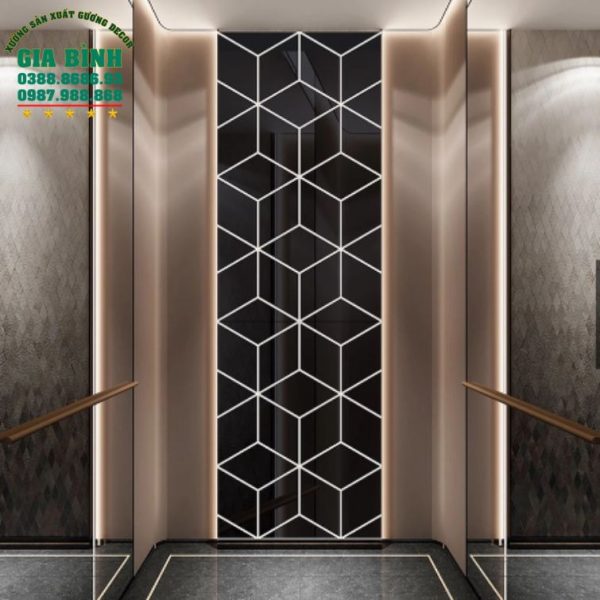 Gương dán tường hình thoi tạo kiểu độc đáo mã DT04