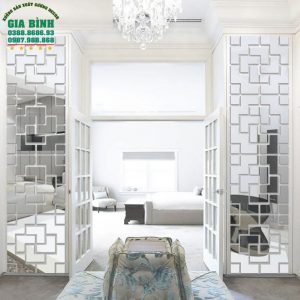 Gương dán tường Acrylic thiết kế hình học sáng tạo mã DT06