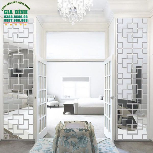 Gương dán tường Acrylic thiết kế hình học sáng tạo mã DT06