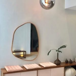 Gương trang trí không đối xứng viền gỗ mã TT05