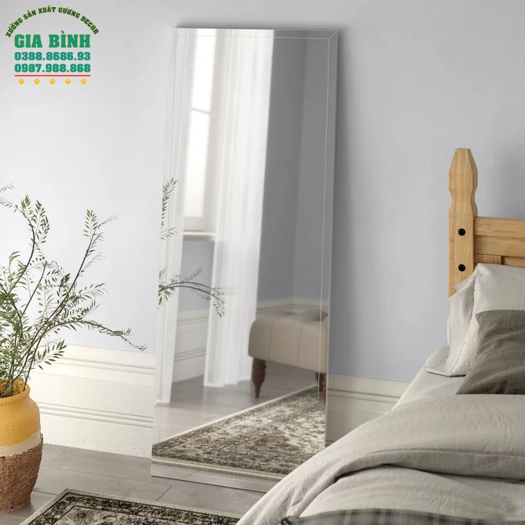 Gương dán tường soi toàn thân hình chữ nhật mã DT13