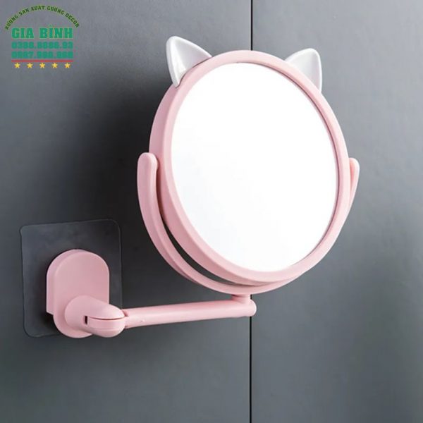 Gương dán tường mini hình tai thỏ đáng yêu mã DT11