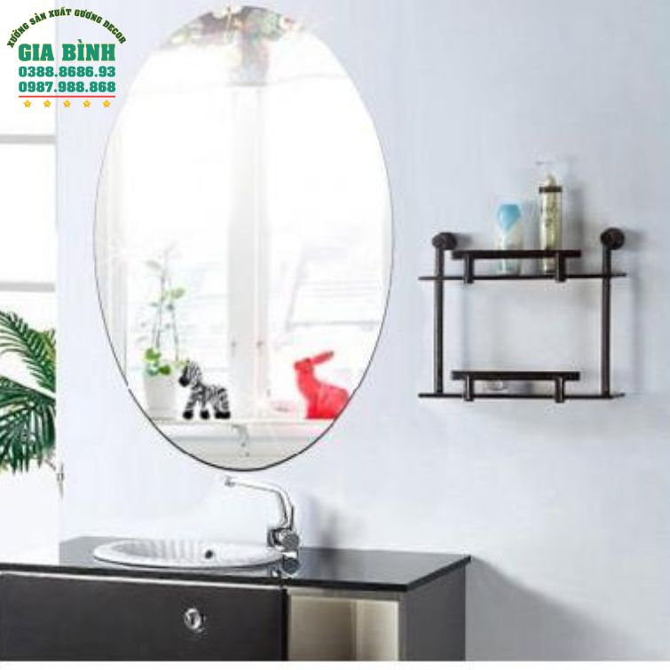 Gương dán tường hình bầu dục thiết kế mới mã DT16