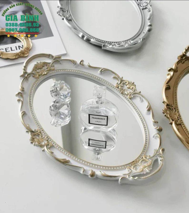 Gương trang trí vintage phong cách Châu Âu mã TT07