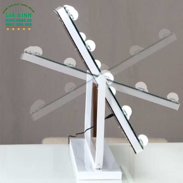 Gương trang điểm có chân đế và đèn Led mã TĐ14