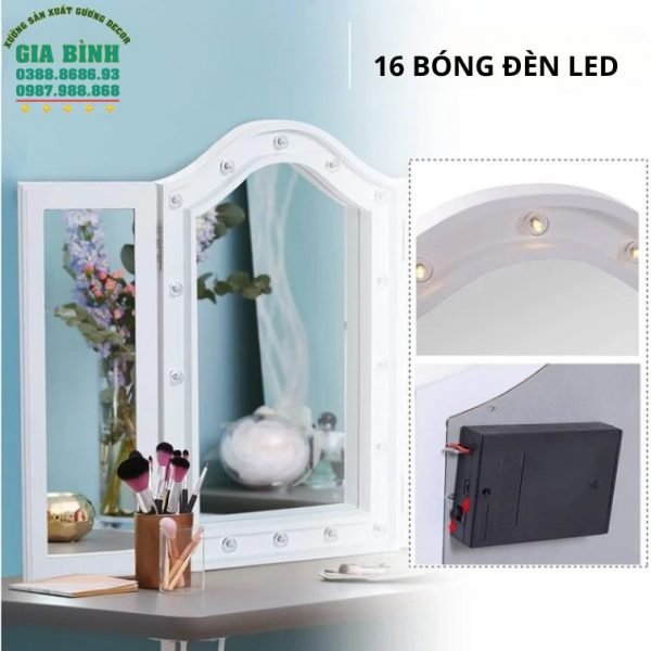 Gương bàn trang điểm Larose có đèn chiếu sáng mã TĐ20