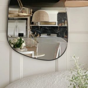 Gương trang trí không đối xứng viền gỗ mã TT05