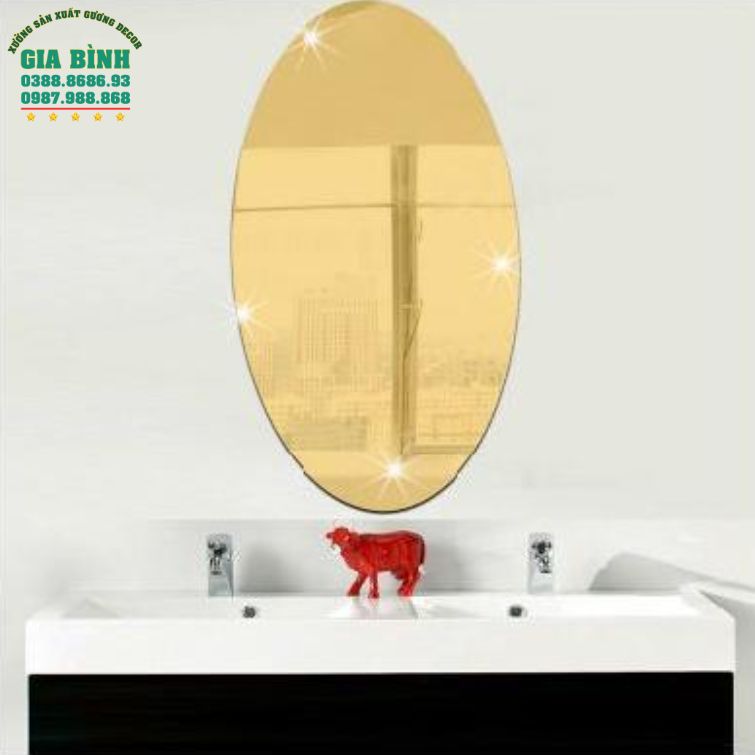 Gương dán tường hình bầu dục thiết kế mới mã DT16