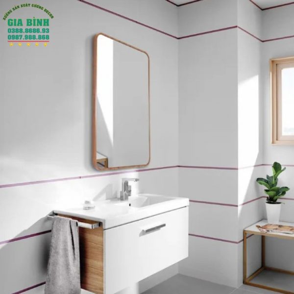 Gương trang điểm gỗ hình chữ nhật Jakayla mã TĐ11