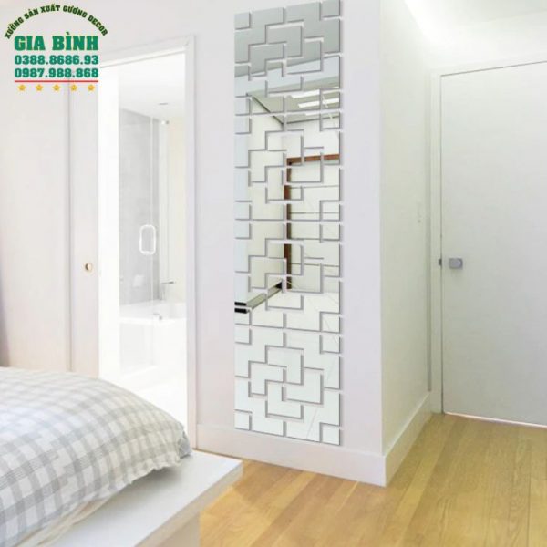 Gương dán tường Acrylic thiết kế hình học sáng tạo mã DT06