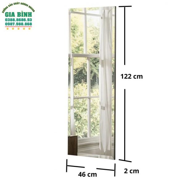 Gương dán tường soi toàn thân hình chữ nhật mã DT13