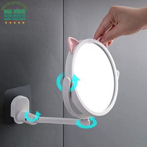 Gương dán tường mini hình tai thỏ đáng yêu mã DT11