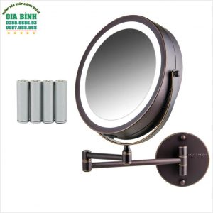 Gương dán tường hình tròn có đèn led mã DT12