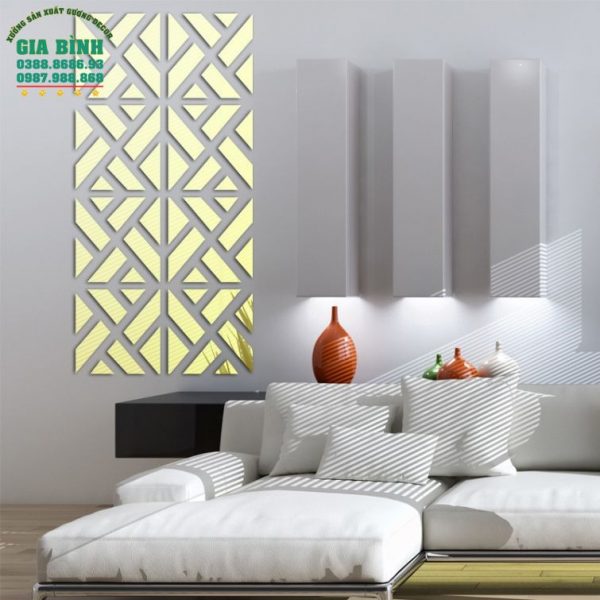 Gương dán tường Acrylic thiết kế hình học mới lạ mã DT18