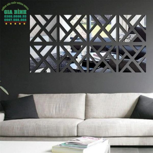 Gương dán tường Acrylic thiết kế hình học mới lạ mã DT18