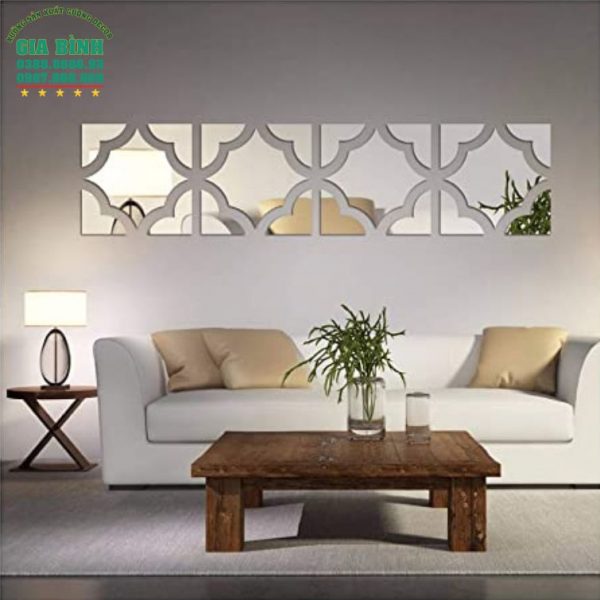 Gương dán tường Acrylic hình hoa đẹp mã DT19