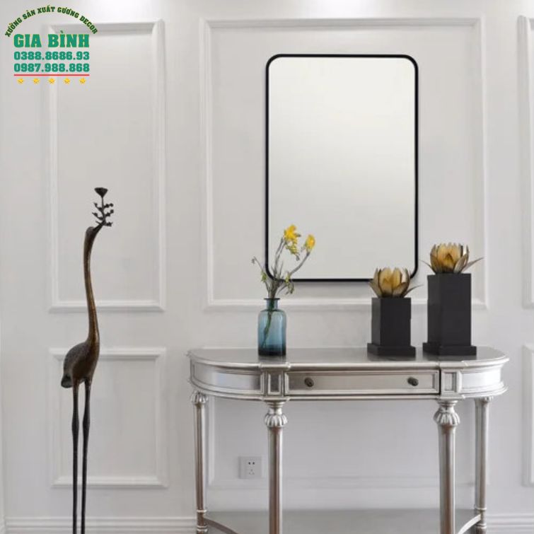 Gương trang điểm gỗ hình chữ nhật Jakayla mã TĐ11