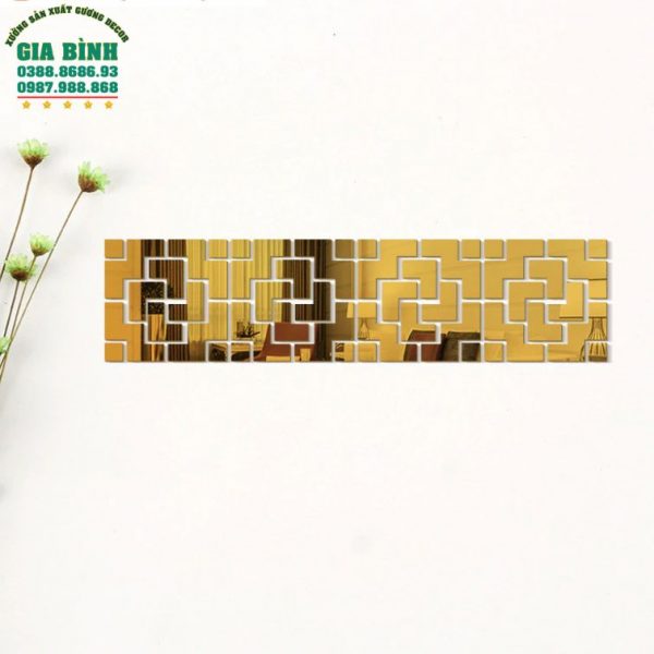 Gương dán tường Acrylic thiết kế hình học sáng tạo mã DT06
