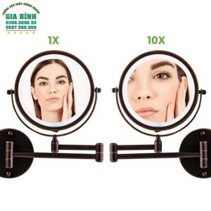 Gương dán tường hình tròn có đèn led mã DT12