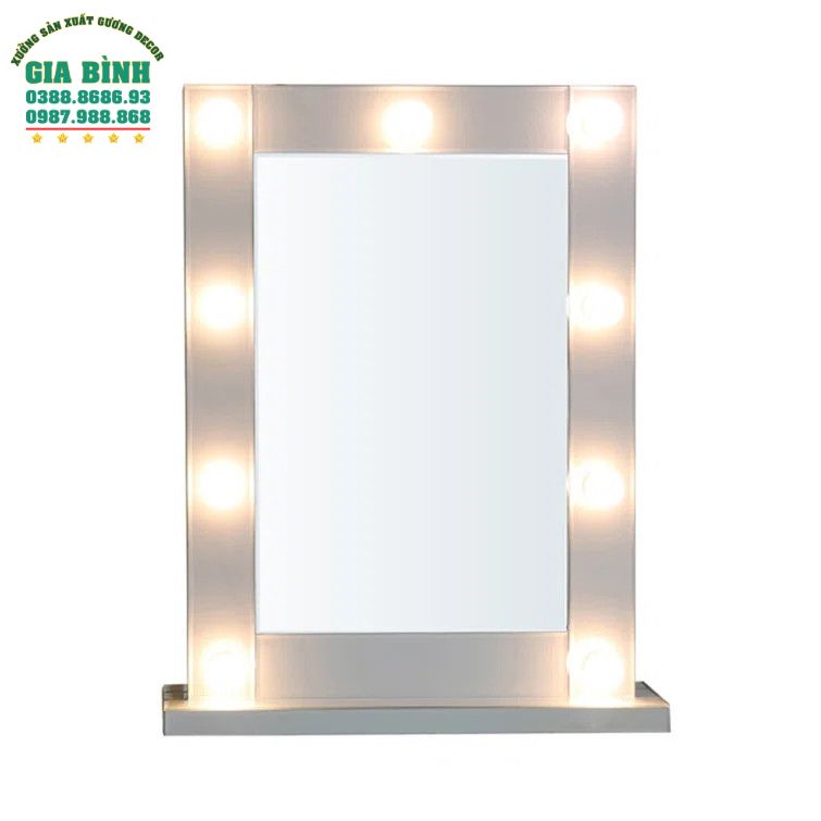 Gương trang điểm hình chữ nhật có đèn mã TĐ07