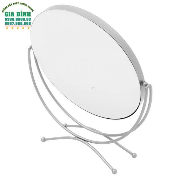 Gương trang điểm kim loại Led có đế đứng mã TĐ08