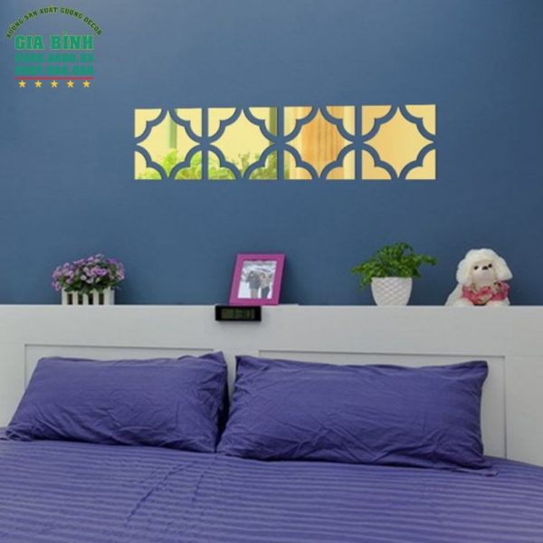 Gương dán tường Acrylic hình hoa đẹp mã DT19