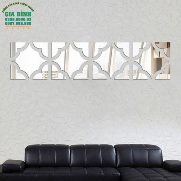 Gương dán tường Acrylic hình hoa đẹp mã DT19