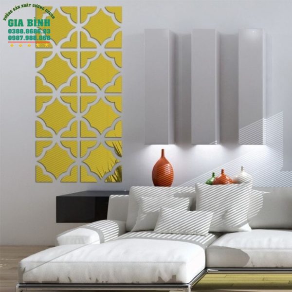 Gương dán tường Acrylic hình hoa đẹp mã DT19