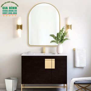 Gương trang điểm hình vòm khung kim loại mã TĐ15