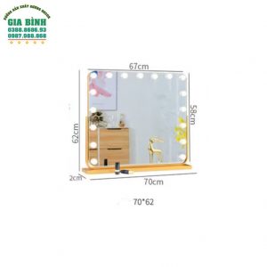 Gương trang điểm có chân đế và đèn Led mã TĐ14