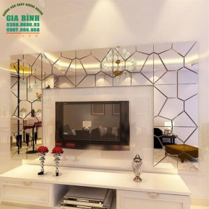 Gương dán tường 3D Acrylic họa tiết hình học đồ họa mã DT03